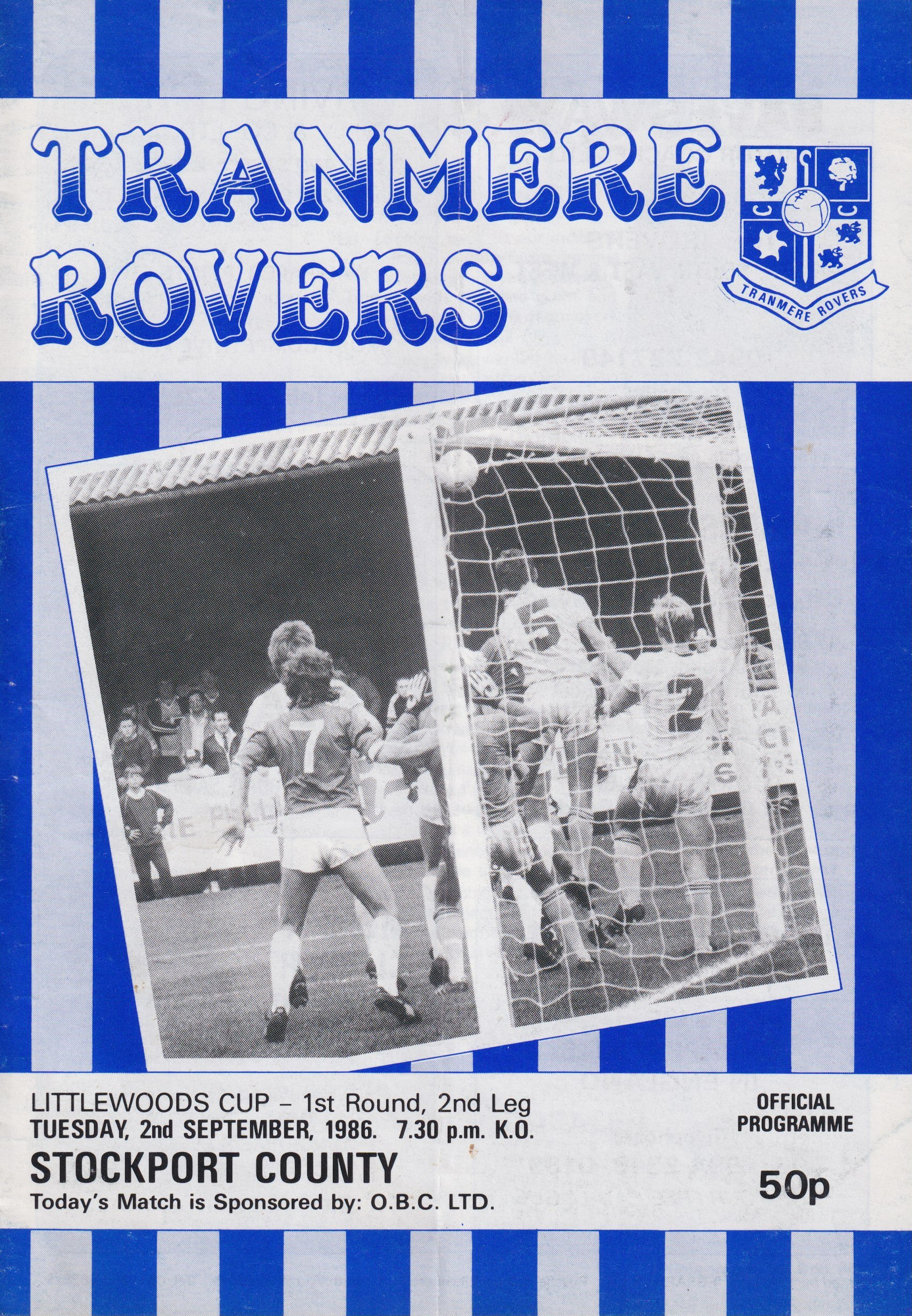 Tranmere Rovers v Stockport County match programme